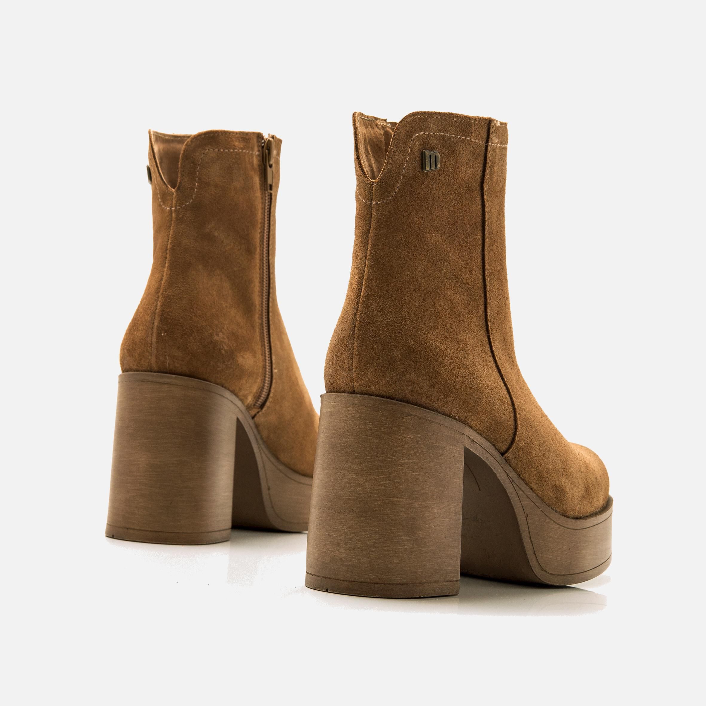 Botines marrones tacon clearance